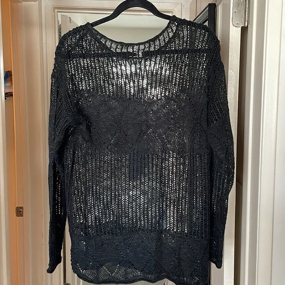 Black Crochet Women’s Cover-Up - Picture 2 of 3